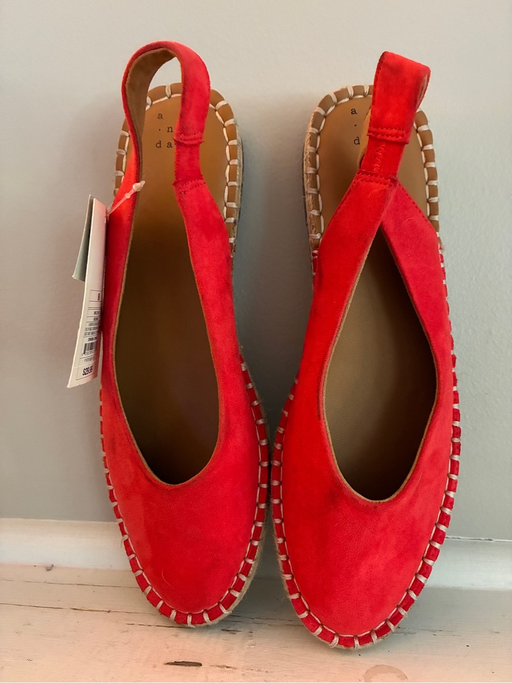 Women's Red Suede Ballet Flat